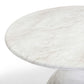 Smooch White Faux Marble Print Indoor / Outdoor 47" Round Dining Table