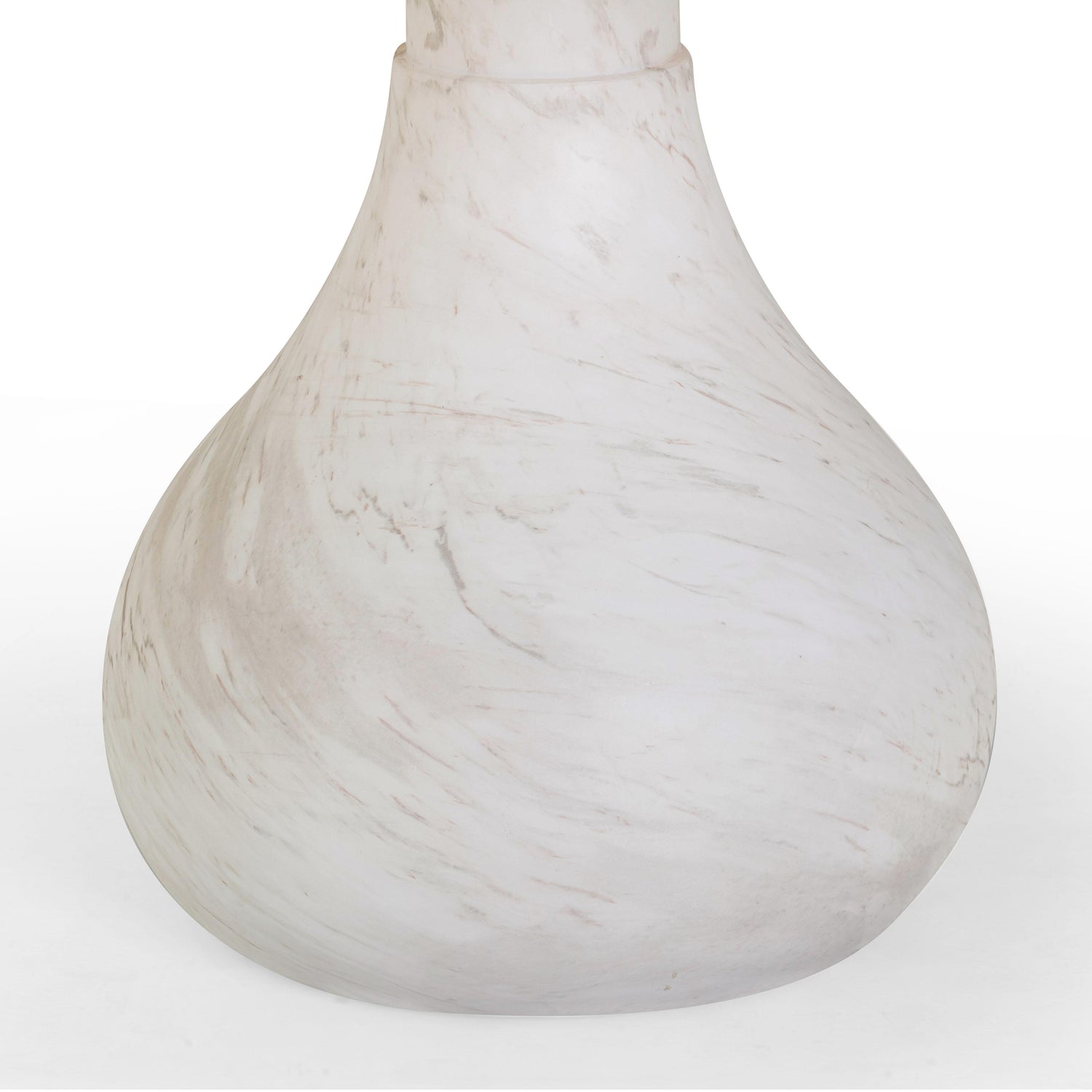 Smooch White Faux Marble Print Indoor / Outdoor 47" Round Dining Table