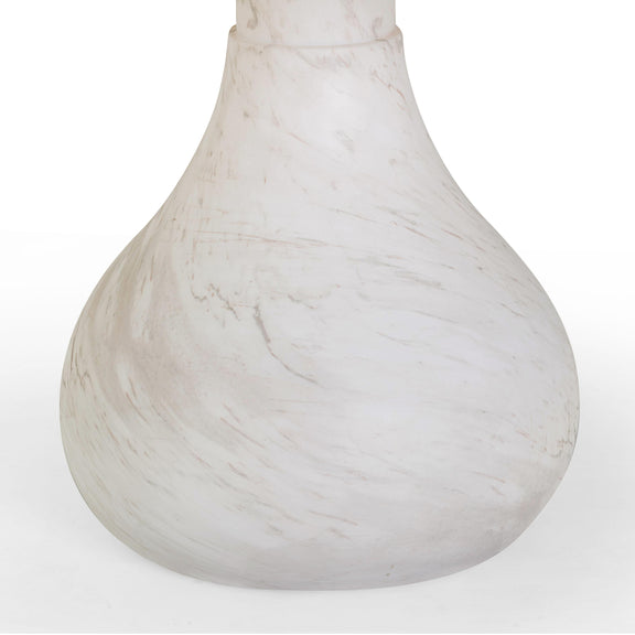 Smooch White Faux Marble Print Indoor / Outdoor 47" Round Dining Table