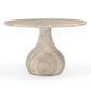 Smooch Faux Travertine Indoor / Outdoor 47" Round Dining Table