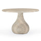 Smooch Faux Travertine Indoor / Outdoor 47" Round Dining Table