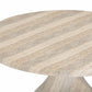 Smooch Faux Travertine Indoor / Outdoor 47" Round Dining Table