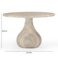 Smooch Faux Travertine Indoor / Outdoor 47" Round Dining Table