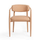 Annika Textured Contract-Grade Fabric Outdoor Dining Arm Chair - Peach