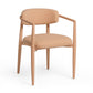 Annika Textured Contract-Grade Fabric Outdoor Dining Arm Chair - Peach