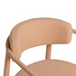 Annika Textured Contract-Grade Fabric Outdoor Dining Arm Chair - Peach