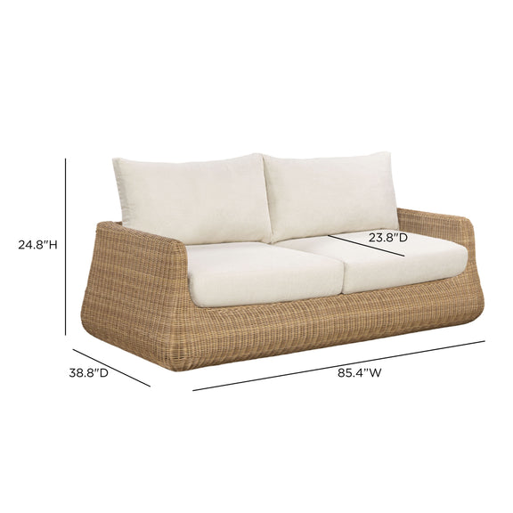 Dana 85" Outdoor Sofa - Cream