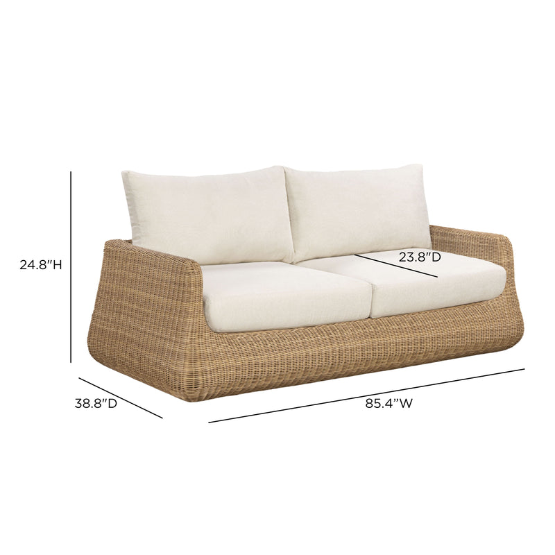 Dana 85" Outdoor Sofa - Cream
