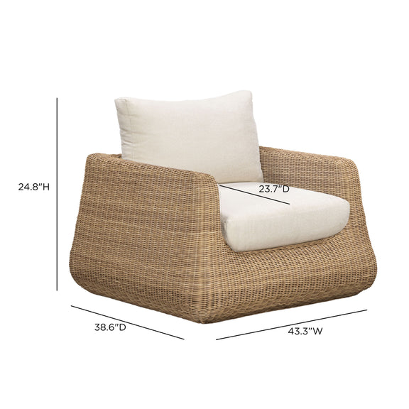 Dana Outdoor Accent Chair - Cream