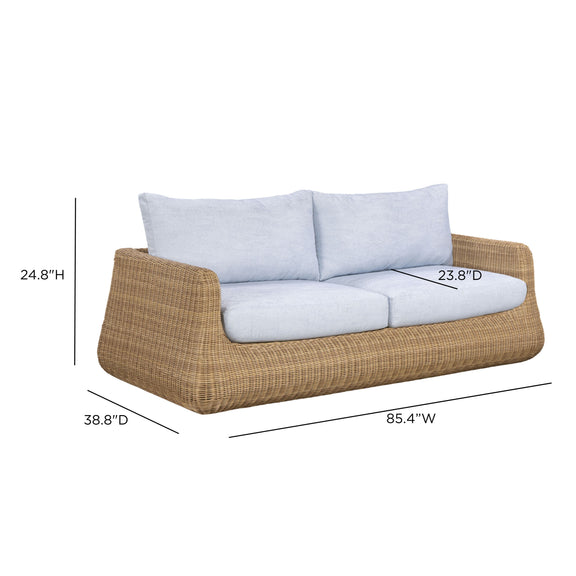 Dana 85" Outdoor Sofa - Blue