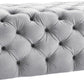 Kaylee Grey Velvet Ottoman