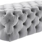 Kaylee Grey Velvet Ottoman