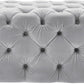 Kaylee Grey Velvet Ottoman