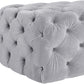 Kaylee Grey Velvet Ottoman