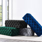 Kaylee Green Velvet Ottoman