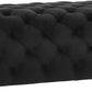 Kaylee Black Velvet Ottoman