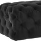 Kaylee Black Velvet Ottoman