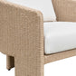 Alexa Rattan Performance Fabric Outdoor Accent Chair - Cream/Natural