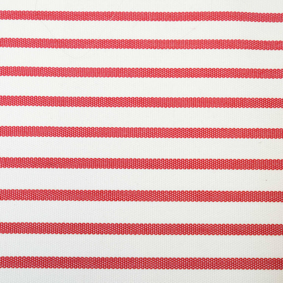 Saint Tropez Pearl and Red Striped Stuffed Outdoor Armchair