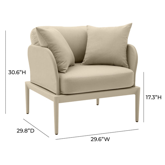 Kapri Outdoor Accent Chair - Taupe
