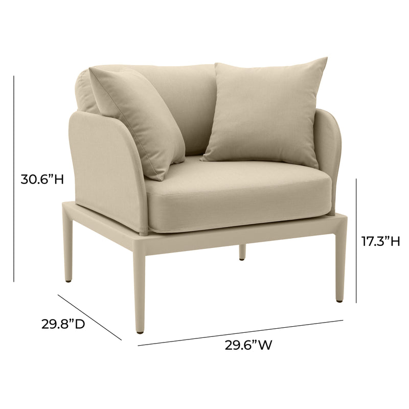 Kapri Outdoor Accent Chair - Taupe