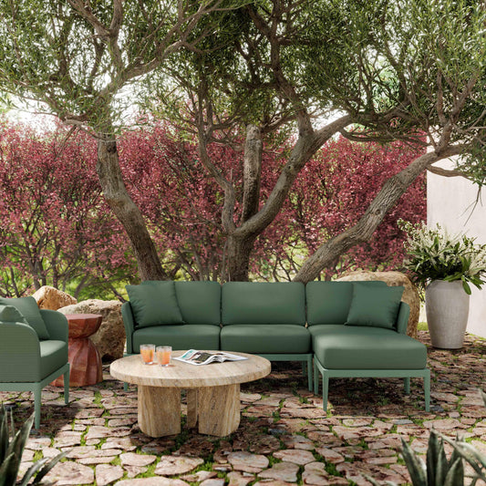 Kapri Moss Green Modular Outdoor LAF Corner Seat