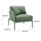 Kapri Moss Green Modular Outdoor LAF Corner Seat