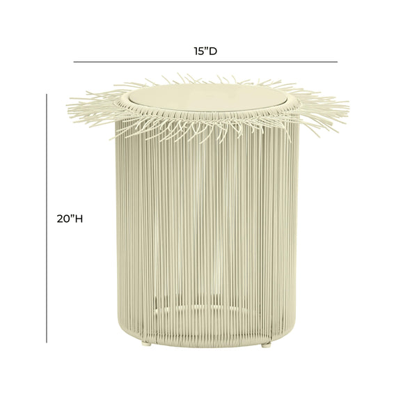 Rafa Outdoor Side Table - Cream