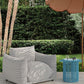 Saint Tropez Pearl and Black Striped Stuffed Outdoor Armchair