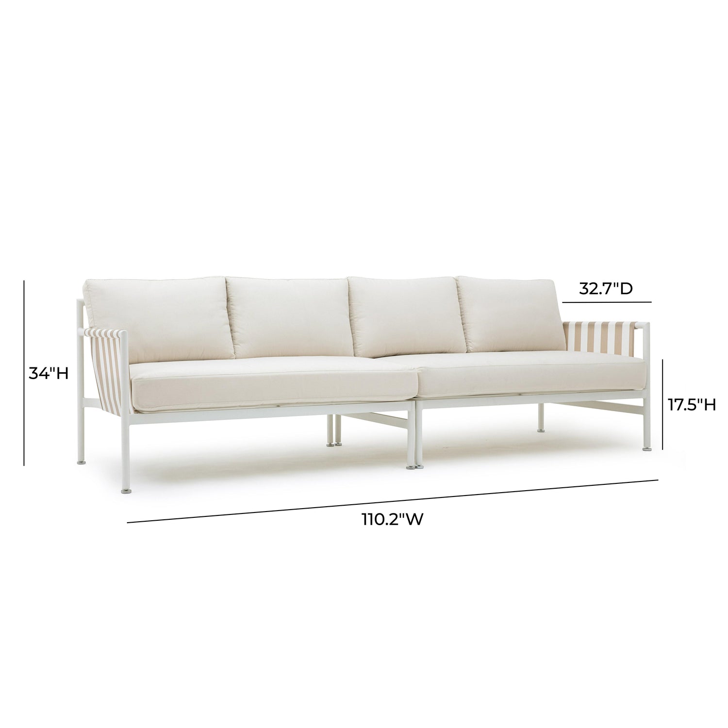 Dunes Cream Outdoor 110 inch Sofa