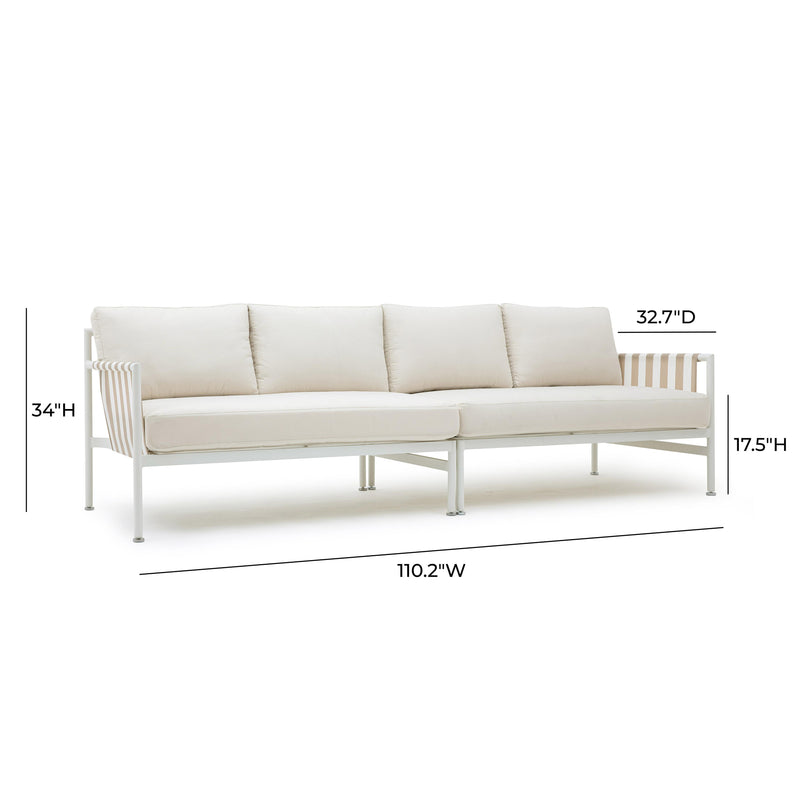 Dunes Cream Outdoor 110 inch Sofa
