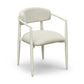 Annika Cream Textured Outdoor Dining Arm Chair