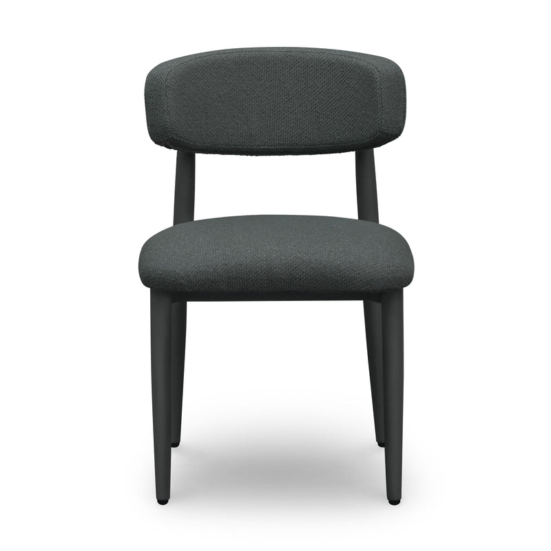 Annika Black Textured Outdoor Dining Side Chair