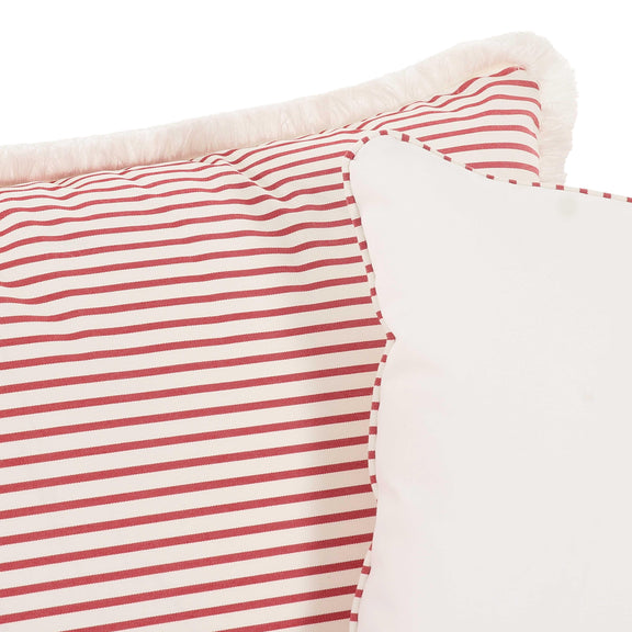 Salty Red Striped Indoor/Outdoor Sofa
