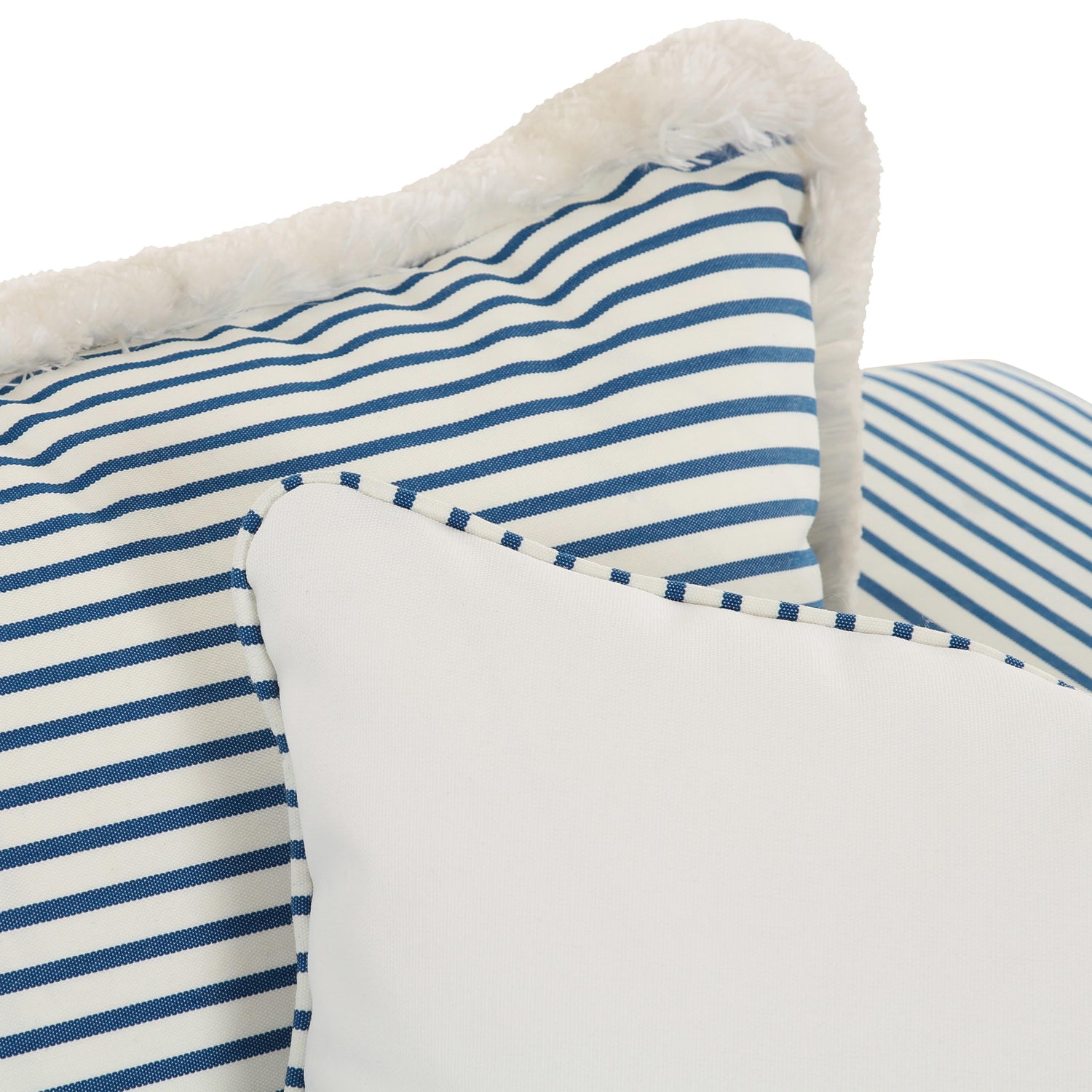 Salty Blue Striped Indoor/Outdoor Sofa