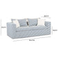 Salty Blue Striped Indoor/Outdoor Sofa
