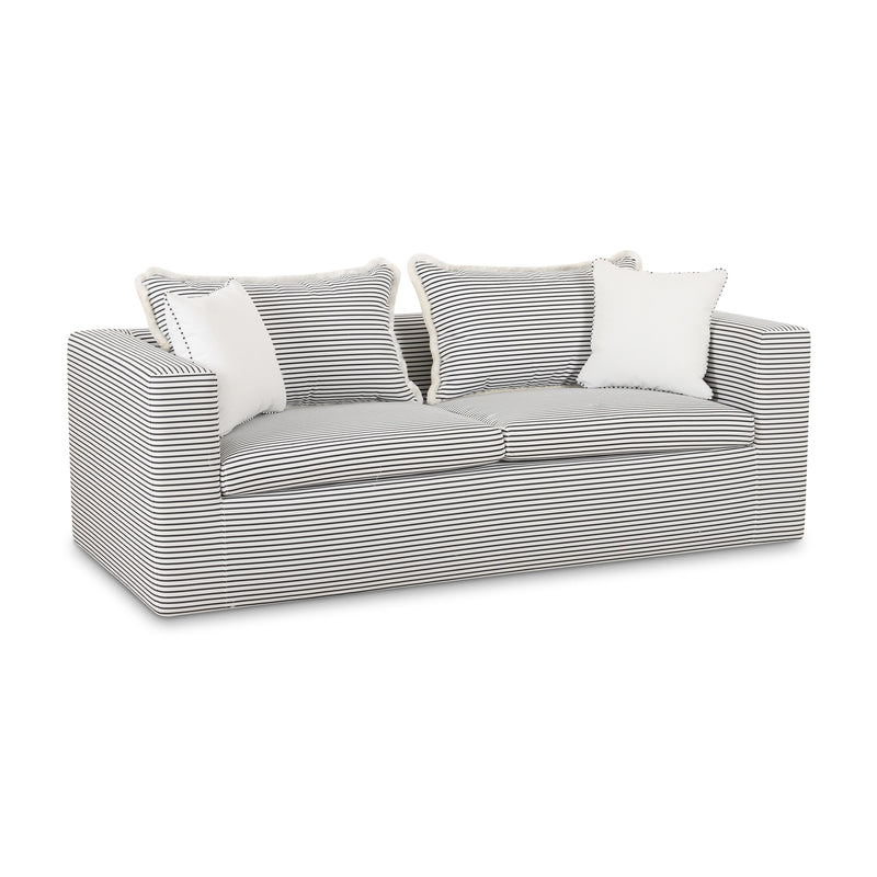 Salty Black Striped Indoor/Outdoor Sofa