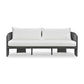 Alexa Black Rattan Performance Fabric Outdoor Sofa