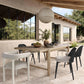 Alexa Black Rattan Performance Fabric Dining Chair