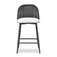 Alexa Black Rattan Performance Fabric Counter Stool
