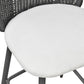 Alexa Black Rattan Performance Fabric Counter Stool
