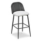 Alexa Black Rattan Performance Fabric Barstool