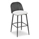 Alexa Black Rattan Performance Fabric Barstool