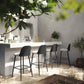 Alexa Black Rattan Performance Fabric Barstool