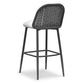 Alexa Black Rattan Performance Fabric Barstool