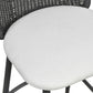 Alexa Black Rattan Performance Fabric Barstool