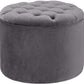 Queen Grey Velvet Storage Ottoman