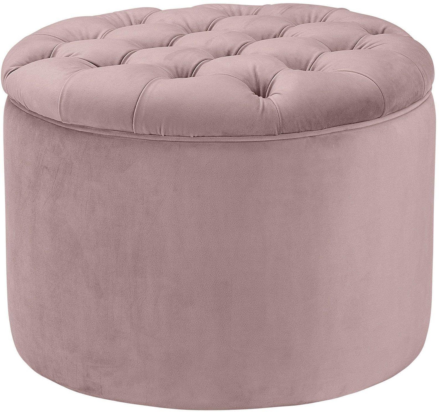 Queen Mauve Velvet Storage Ottoman