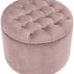 Queen Mauve Velvet Storage Ottoman