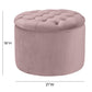 Queen Mauve Velvet Storage Ottoman
